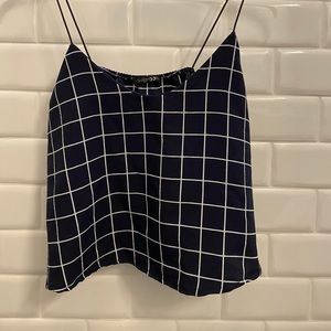 Navy Blue Crop Top